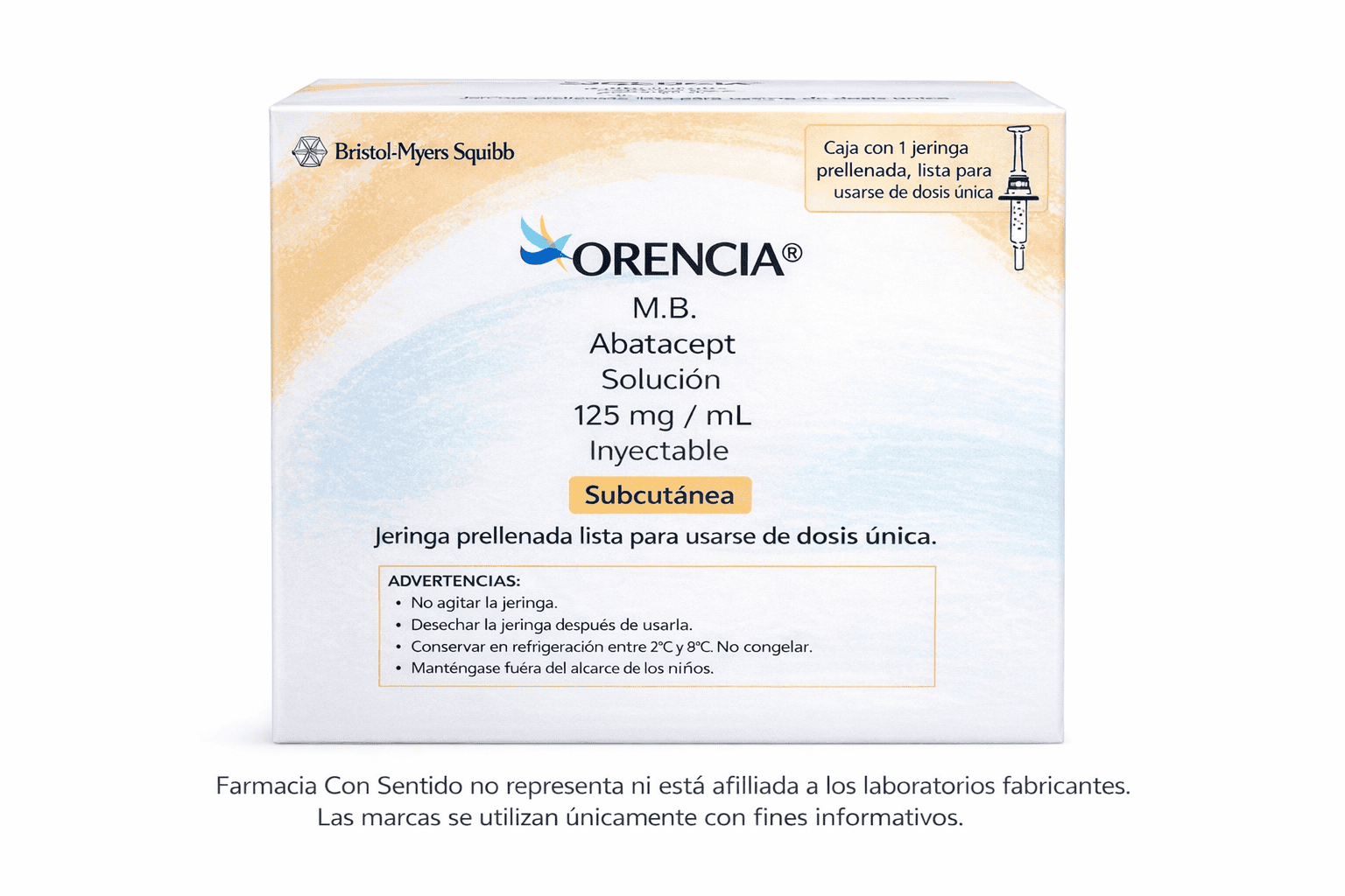 Abatacept 125 mg/mL Caja Con 4 jeringas prellenadas Genérico