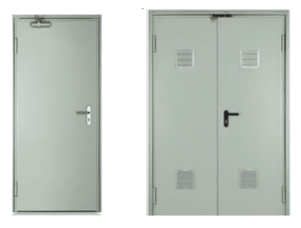 Puertas contra incendio de acero galvanizado