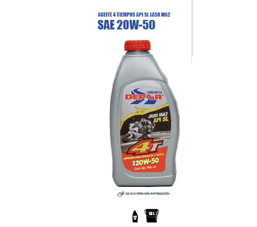 Aceites para motores de gas de cuatro tiempos Depza