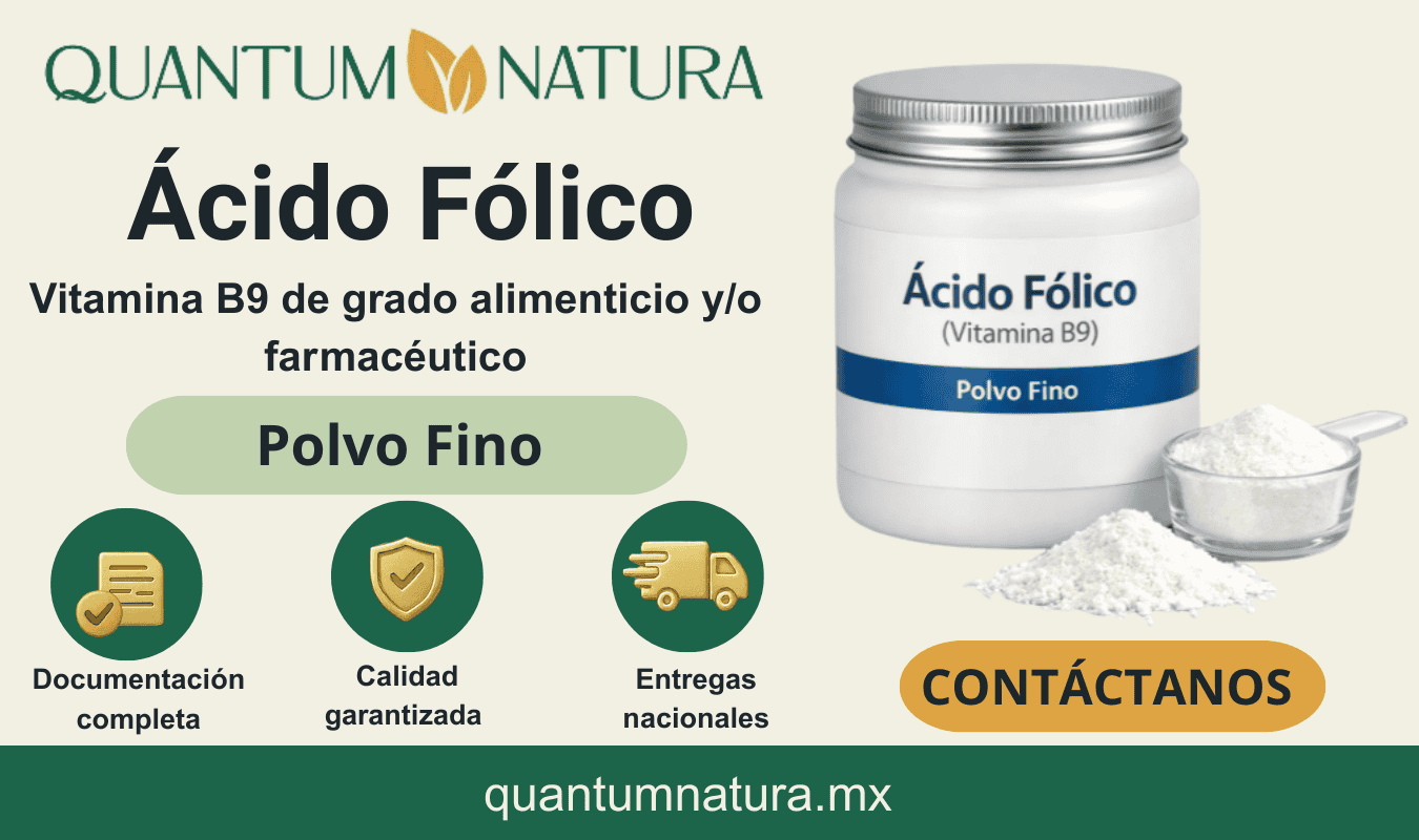 Acido fólico en polvo