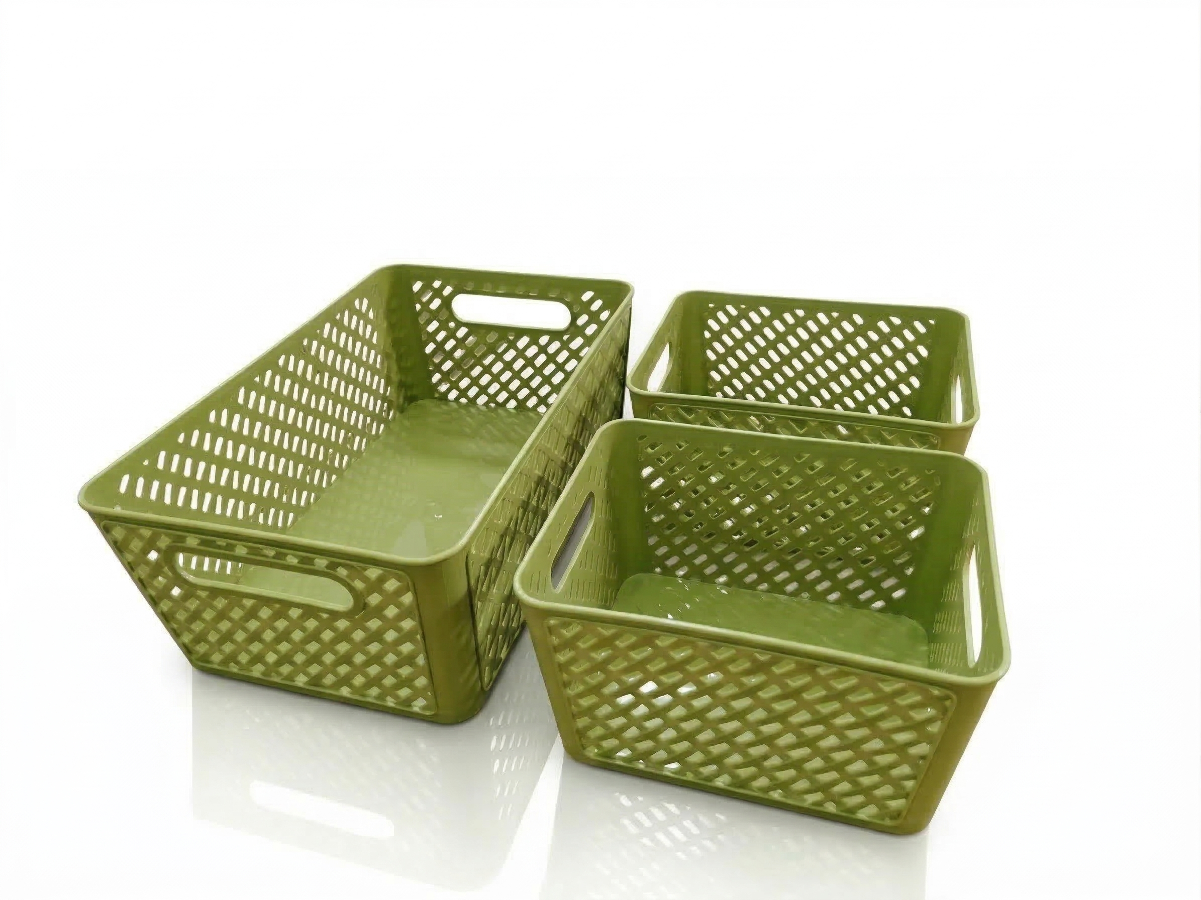 Canastilla de plástico anidable 3 en 1