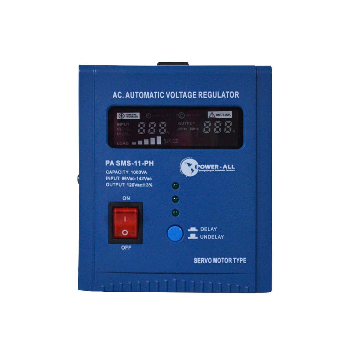 Estabilizador de Voltaje Power-All PA SMS P | 1 a 10 KVA | 120V Monofásico | Tecnología Servomotor | SO-HO
