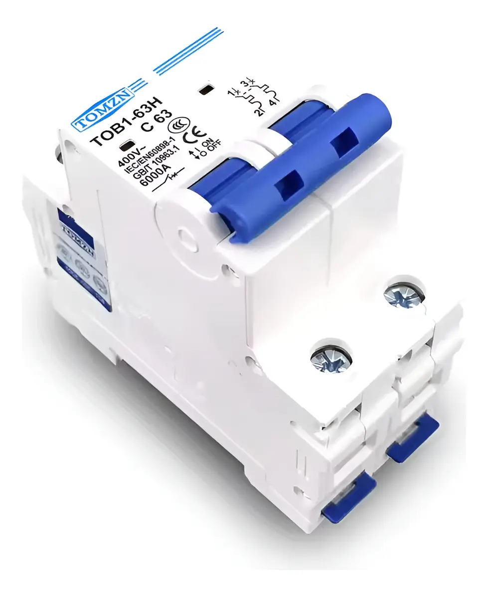 Interruptor termomagnético Riel Din 2 Polo Ac