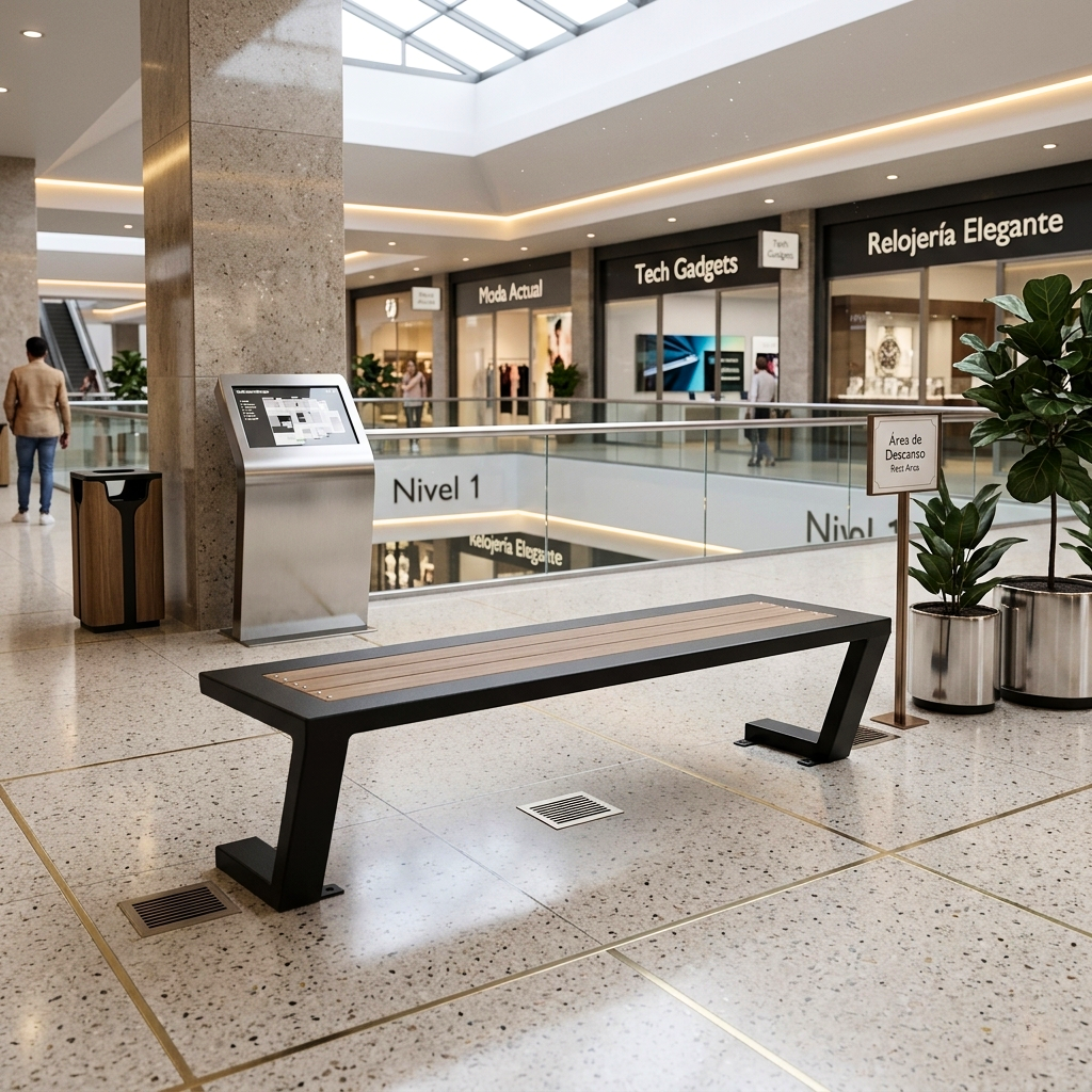 Bancas de Acero para Plazas Comerciales