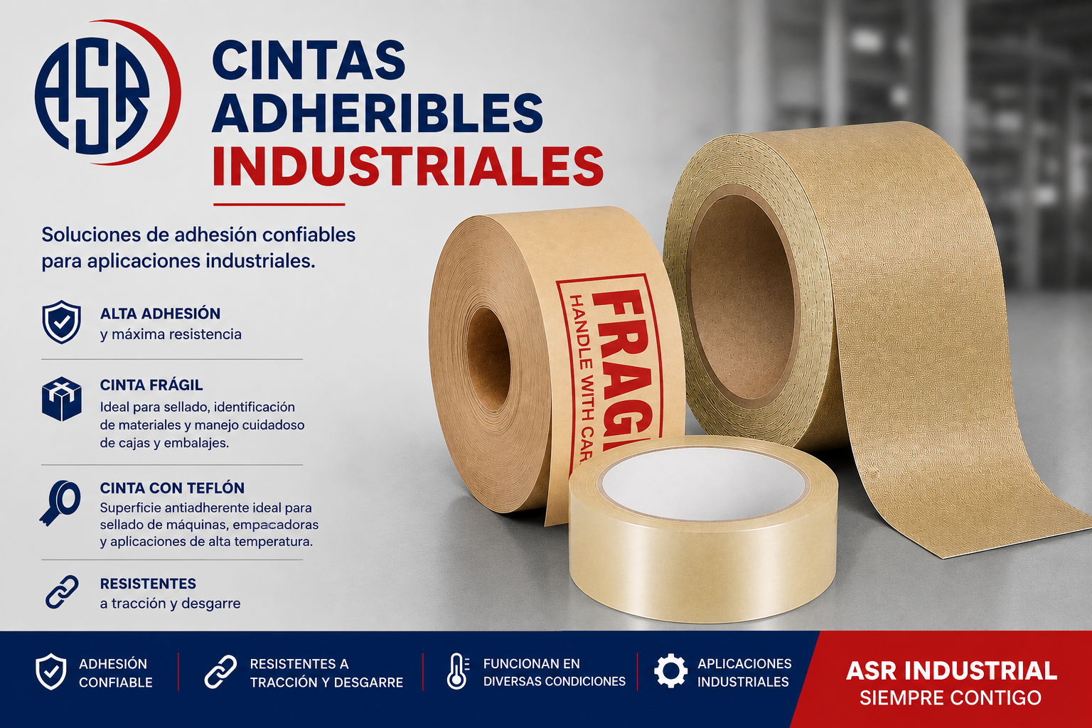 Cintas adheribles - ASR Industrial