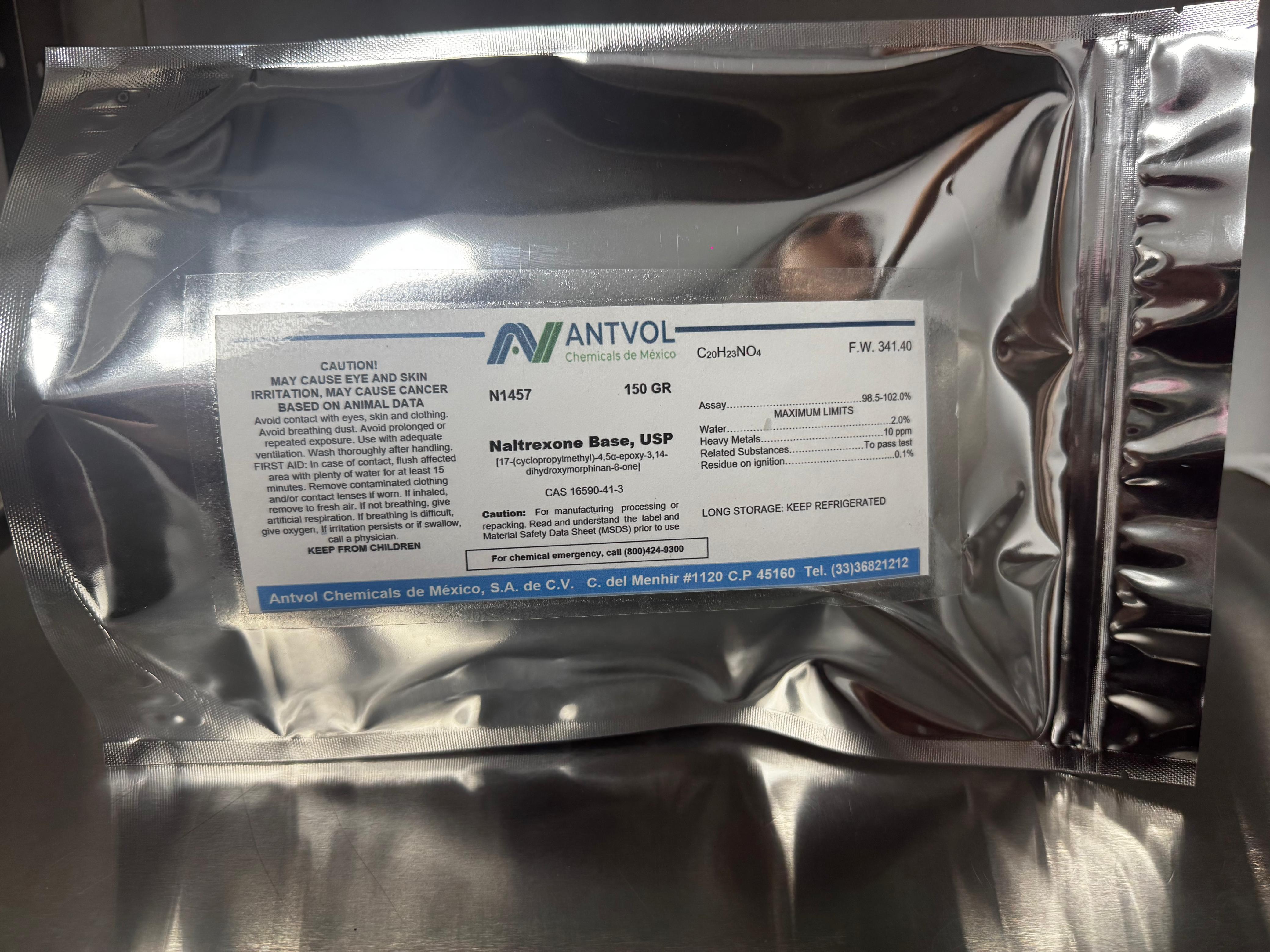 Naltrexona Base Antvol Chemicals de México 1