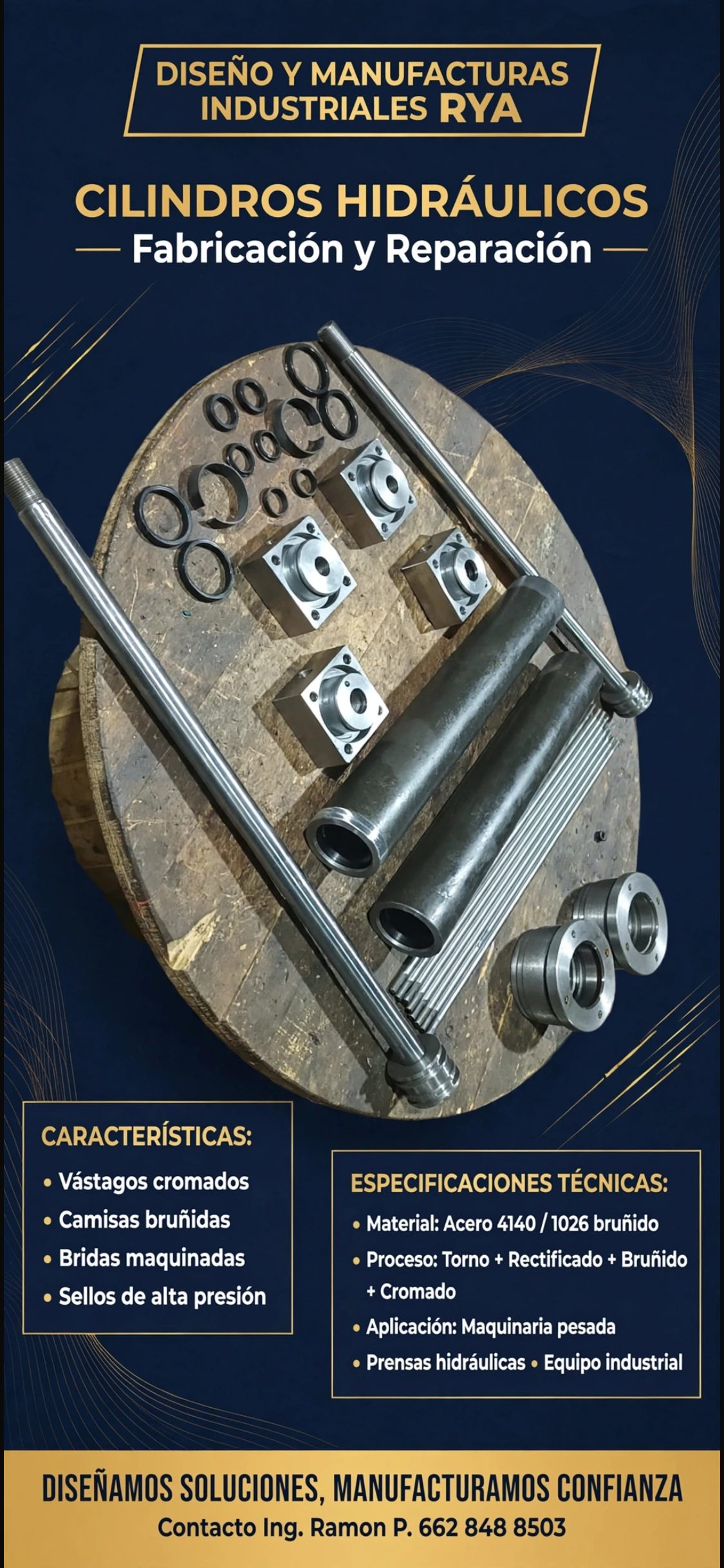 Hidráulica industrial fabricación y reparación de pistones o cilindros hidráulicos