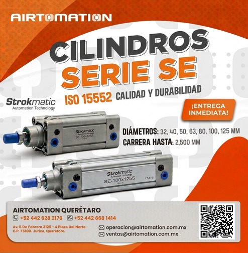 Cilindros neumáticos SE de doble efecto Strokmatic