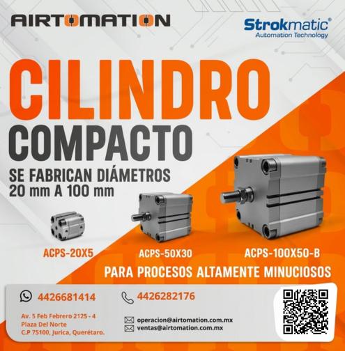 Cilindros compactos ACPS Strokmatic de Alta Precisión para Espacios Confinados en Industria Automotriz