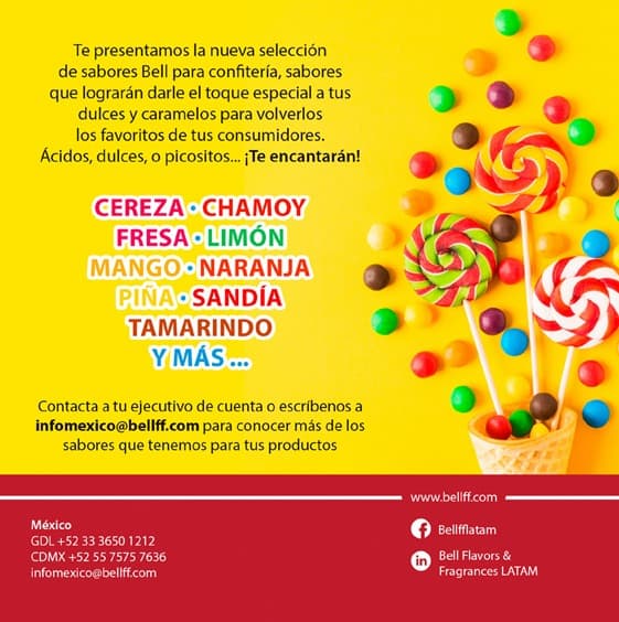 Sabores para confitería