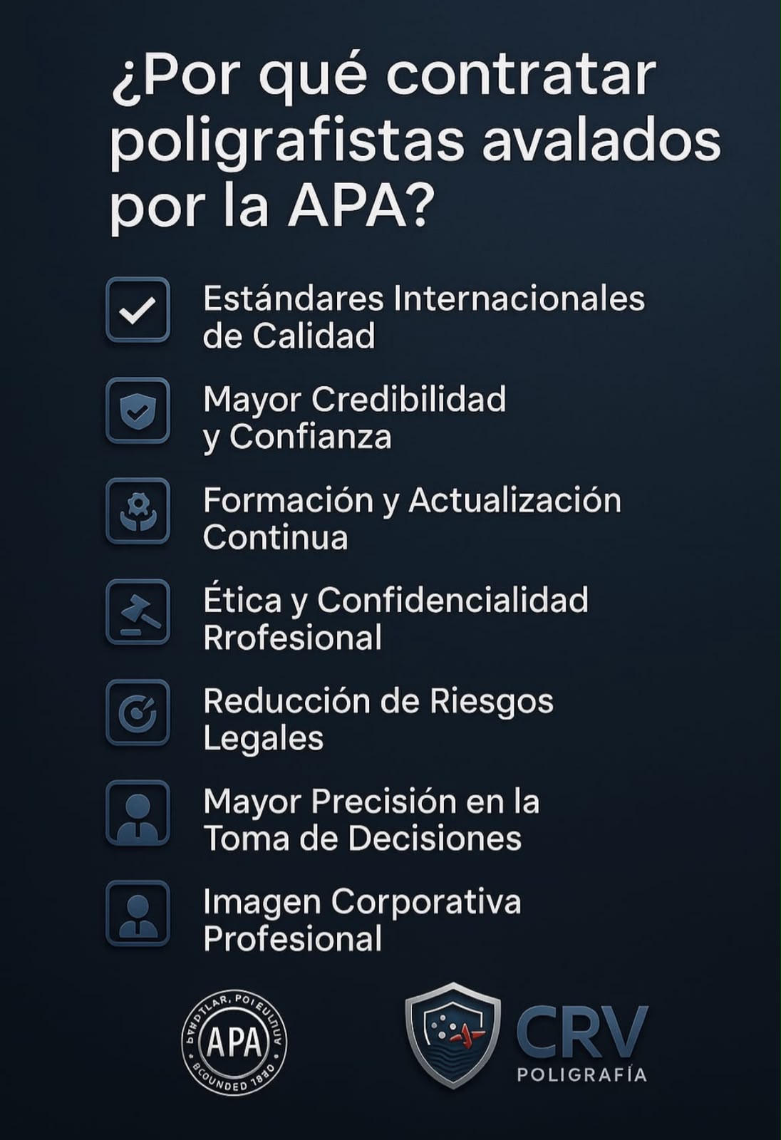 Polígrafos para evaluación poligráfica