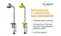 Regaderas y lavaojos industriales - Alliance Safety