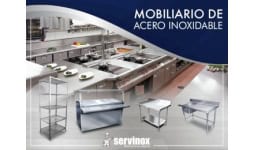 Mobiliario de acero inoxidable para restaurantes