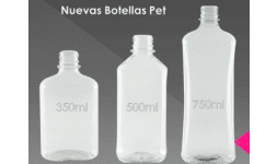 Botella pet cuadrada lisa - Zona Plástica