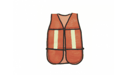 Chalecos fabricados en malla sport ribeteado color naranja - Herhild de México