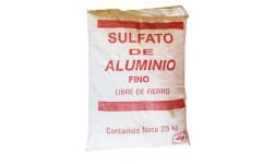 Sulfato de aluminio polvo - Cloruro Férrico