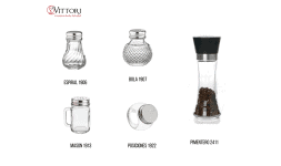 Saleros y pimenteos satinados de cristal - Grupo Mittori