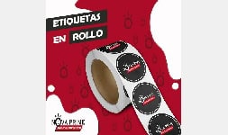 Etiquetas en rollo para productos gourmet