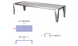 Cama individual a piso en acero inoxidable MOD CIP01-Al