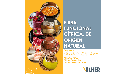 Fibras funcionales de pulpa citrica en polvo - Empresas Vilher