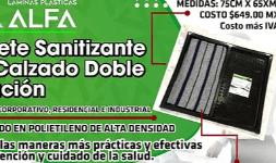Tapetes sanitizantes de calzado Doble Estación