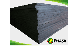Hule en placa color negro acabado liso Dimensiones: 1m X 1m