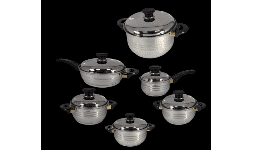 Batería de Cocina Aluminio Inoxidable  de Diseño Alemán 12 Piezas