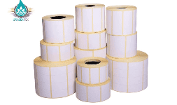 Etiquetas en blanco adheribles en rollo