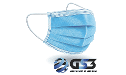 Cubrebocas desechables plisados triples capa azul GS3