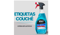 Etiquetas Couché Adhesivo Negro