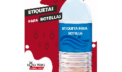 Etiquetas para envases pet mínimo requerido 5000 piezas