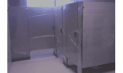 Mamparas para Sanitarios de Lámina Esmaltada para Aeropuertos