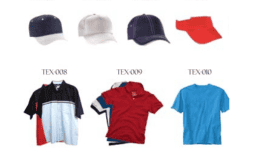 Publicidad en productos textiles como gorras playeras