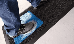 Tapetes sanitizantes de calzado de Hule Hypalon