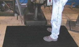 Tapetes antifatiga para talleres de soldadura con orillas amarillas