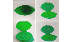 Tapas de plastico de diferentes colores R-26 Flip Top con ondulado