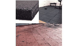 Losetas de caucho café para áreas comunes