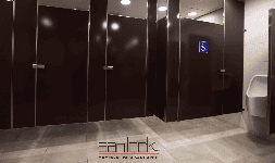 Mamparas al piso de lámina de acero porcelanizado Sanilock