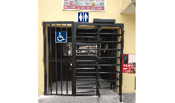 Equipos de control de acceso a baños publicos de uso rudo para exteriores