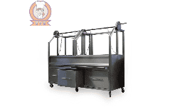 Asadores industriales tipo argentino con cajones