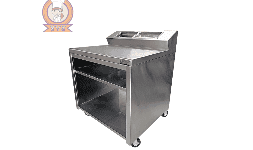 Gabinetes abiertos móviles de acero inoxidable