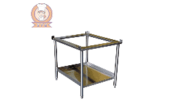 Bases con entrepaño para línea premier de acero inoxidable