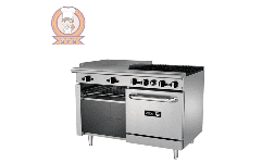 Planchas y parrilla con horno a gas AEMR-G24-B4-48-H
