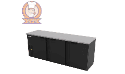 Contra barra para bares en vinil negro con puertas sólidas ABBC-94-HC SYG