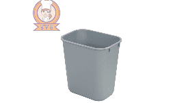 Botes de basura rectangular de color gris 