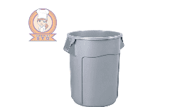 Botes de basura de 32 gal color gris 