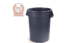 Botes de basura de 44 gal color gris 