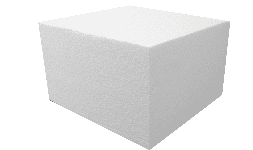 Casetón de poliestireno con forma de prisma rectangular