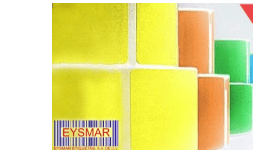Etiquetas adhesivas impresas en papel fluorescente