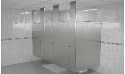 Mamparas al piso de lámina de acero porcelanizado Sanilock